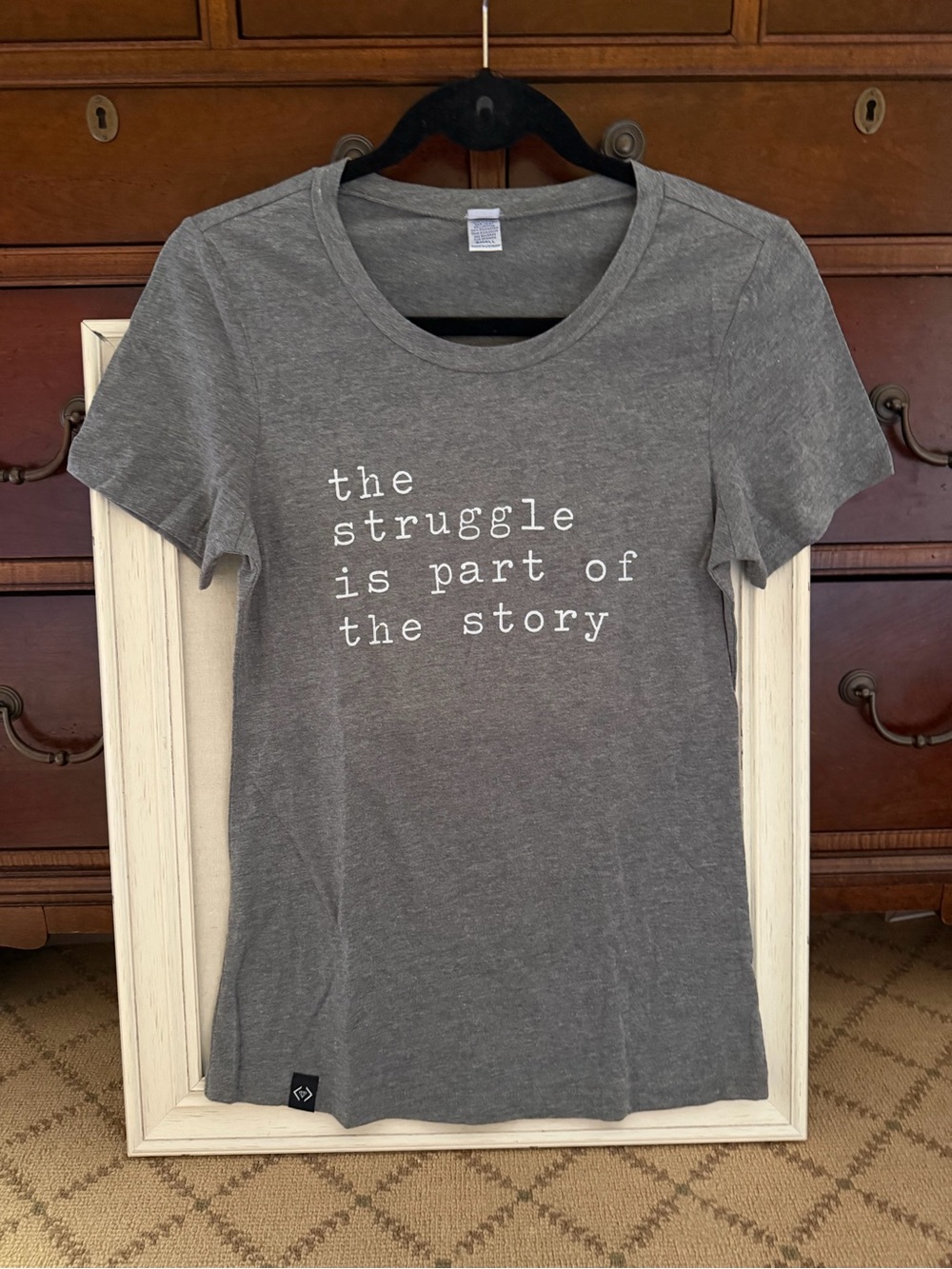 Cents of Style Gray short sleeved crewneck T-shirt with text NWOT S